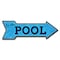 Signmission To The Pool Arrow Decal Funny Home Decor 30in Wide D-A-10-999566 - alternate 1